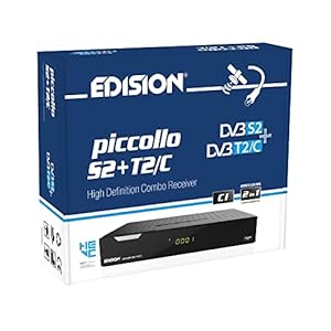 Edision PICCOLLO S2+T2/C Combo Receiver H.265/HEVC (DVB-S2, DVB-T2, DVB-C,) CI Full HD USB zwart