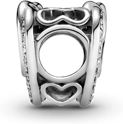 PANDORA Sparkling Entwined Hearts Charm