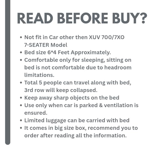 Image of Foldable Car Bed for XUV700 /XUV7XO 7-Seater | Non-Inflatable | Waterproof | 60 /40 Split, Lightweight 7kg | (Luxury Variant -Brown)