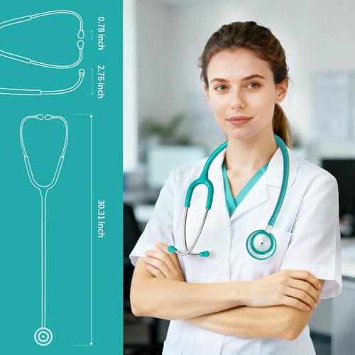 Image of Scian 30G-GR Stethoscope - Clear Sound, Light Build, Satin-Flex Tube for ER & Training - Essential for Nurses & Students