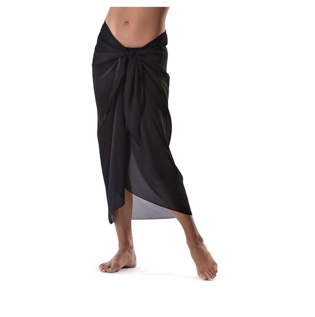 MSZSA Large Black Sarong All Black Cover up Wrap Beachwear Maxi Summer Holidays Cover up Scarf
