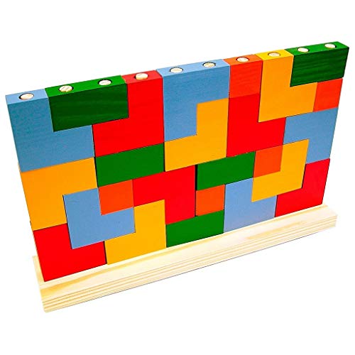 Brinquedo Educativo Blocos de Encaixe Madeira