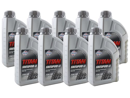 Fuchs 9 Liter TITAN SINTOPOID LS SAE 75W-140 Gear Oil (9 x 1L)