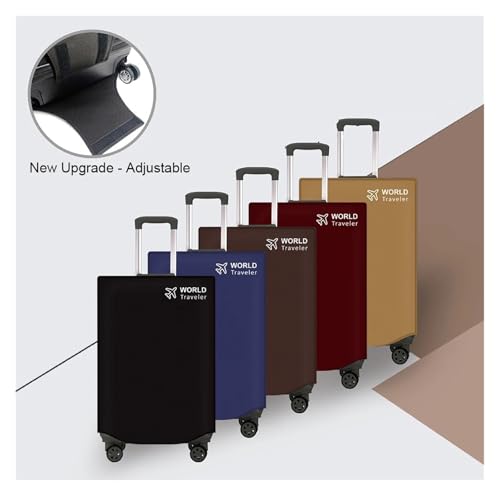 24-30 Inch Luggage Shield Cover Non-Woven Travel Luggage Cover Solid Color Waterproof Detachable Travelling Suitcase Bag Protector for Luggage, Travelling(Blue 24inch)2