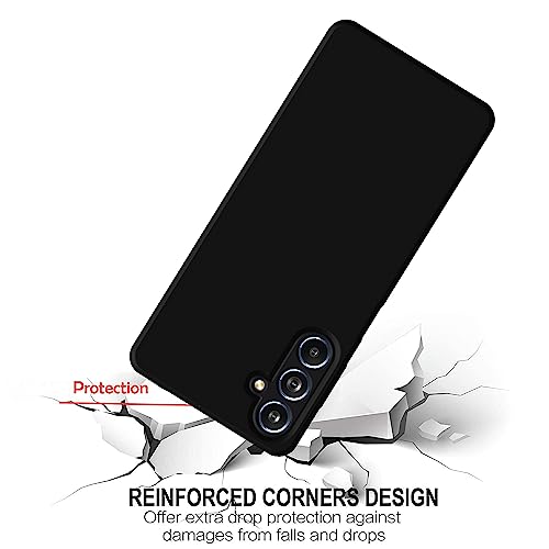 Image of HELLO ZONE Exclusive Matte Finish Soft Back Case Cover for Samsung Galaxy F54 5G / M54 5G - Black