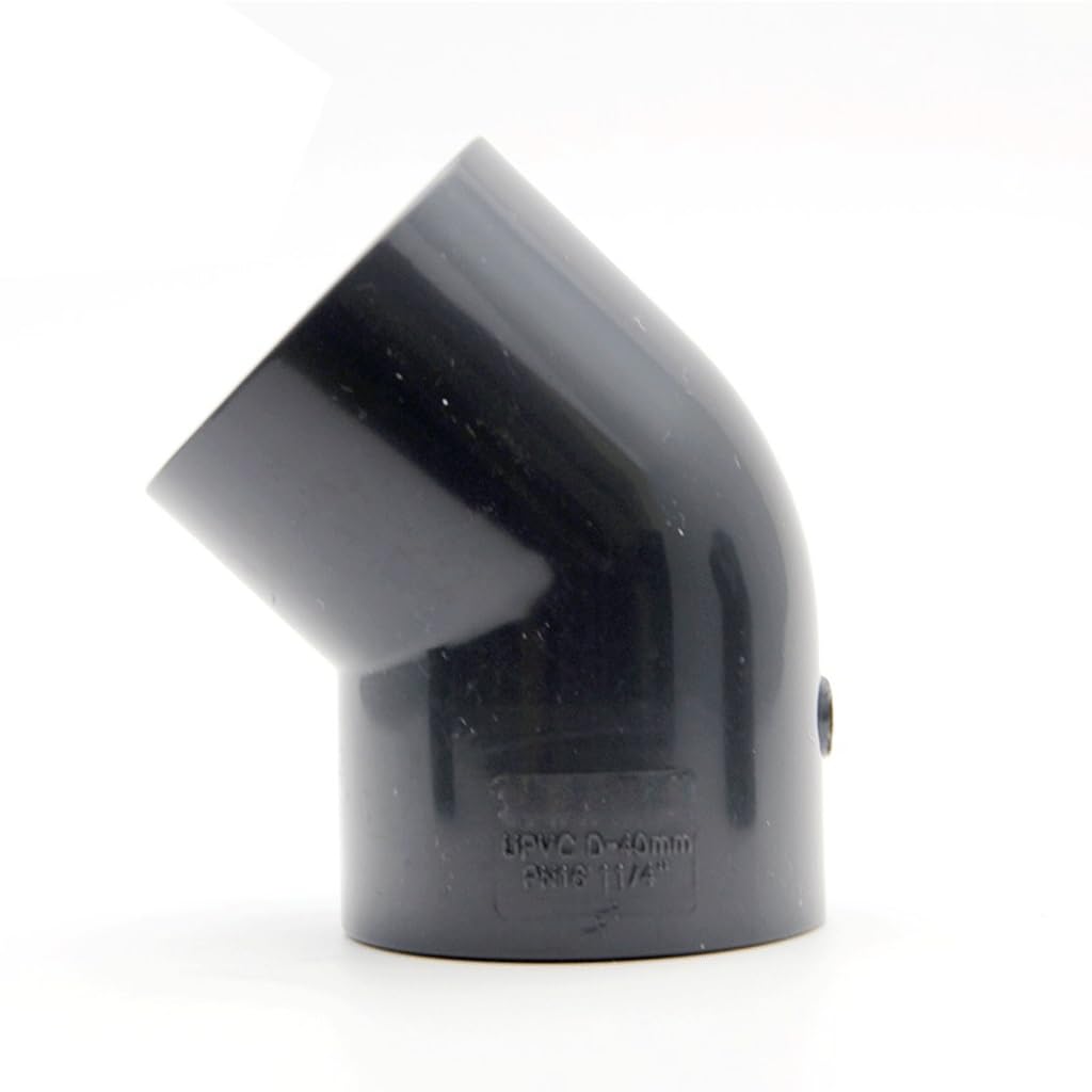 Accesorio de tubería de unión de suministro de agua con codo de PVC de 45 grados, conector de acuario UPVC for de riego de jardín, 1 pieza(75mm)
