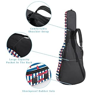 Housse de transport pour guitares acoustiques et classiques – 109 x 42,9 cm – Série tendance – Double fonction de l… - Les Beatles, Paul McCartney, John Lennon, RIngo Starr, George Harrison Housse de transport pour guitares acoustiques et classiques - 109 x 42,9 cm - Série tendance - Double fonction de l… – Image 3