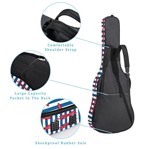 Housse de transport pour guitares acoustiques et classiques – 109 x 42,9 cm – Série tendance – Double fonction de l… - Les Beatles, Paul McCartney, John Lennon, RIngo Starr, George Harrison Housse de transport pour guitares acoustiques et classiques - 109 x 42,9 cm - Série tendance - Double fonction de l… – Image 4
