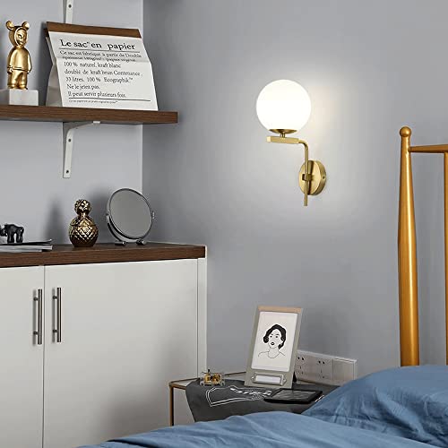 Lámpara de pared esférica de vidrio para iluminación de pasillos 6