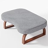 VECELOあぐら座椅子 和室 正座用 低め設計 クッション付き 約45×33×17cm 約2kg 軽量 コンパクト しびれ対策に グレー 法事や来客時に便利