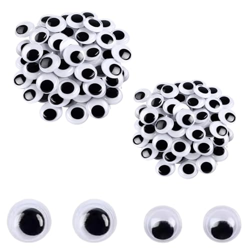 MniimaLuxe 100 occhi oscillanti, autoadesivi, occhi di Googly Eyes per fai da te, decorazione per scrapbooking