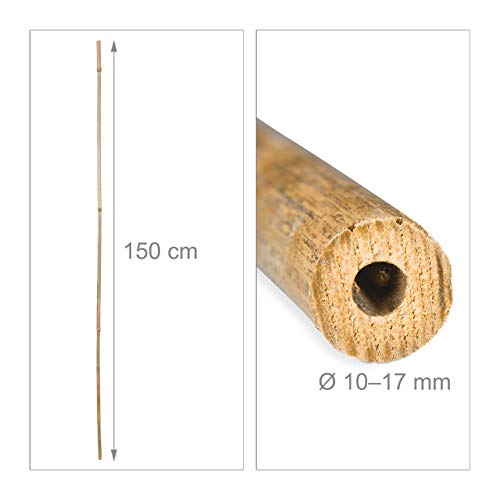 Bambusstäbe Relaxdays 150 cm aus natürlichem Bambus