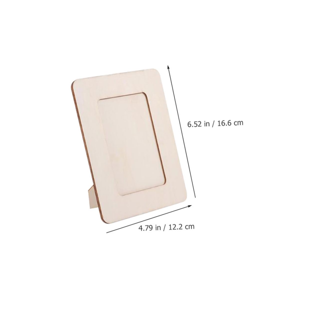 GOOHOCHY Unfinished Craft Frames Stand 2pcs Wooden Picture Frames for Kids Crafts Diy Artwork