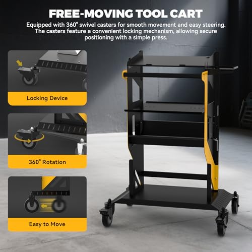 Chariot à outils portable multifonction à 4 niveaux pour ne plus rien perdre