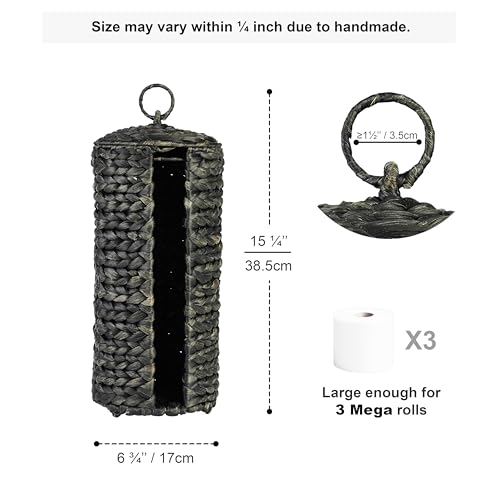Black-Toilet-Paper-Storage-Stand-with-Lid-Wicker-Toilet-Paper-Holder-with-Storage-Boho-Woven-Toilet-Paper-Basket-for-3-Mega-Rolls-Rattan-Decorative-Toilet-Tissue-Holder-for-Bathroom Black Toilet Paper Storage Stand with Lid Wicker Toilet Paper Holder with Storage Boho Woven Toilet Paper Basket for 3 Mega Rolls Rattan Decorative Toilet Tissue Holder for Bathroom