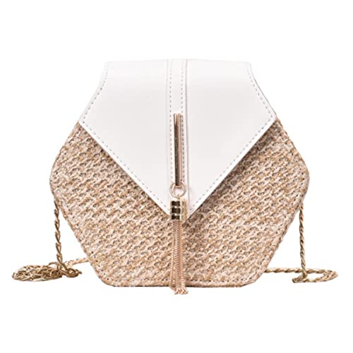 GALPADA 1pc Straw Woven Bag Shoulder Bag Sling Bag for Women Crossbody Womens Summer Purses Messenger Bag for