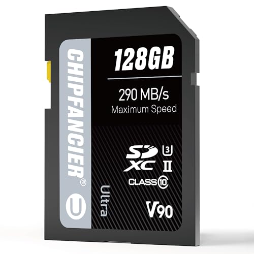 Image of 128GB V90 SD Card SDXC UHS-II V90 Memory Card R290MB /s W290MB /s C10 U3 V90 Full-HD & 8K Video for Professional Photographers & Content Creators DSLR Mirrorless Cameras Black