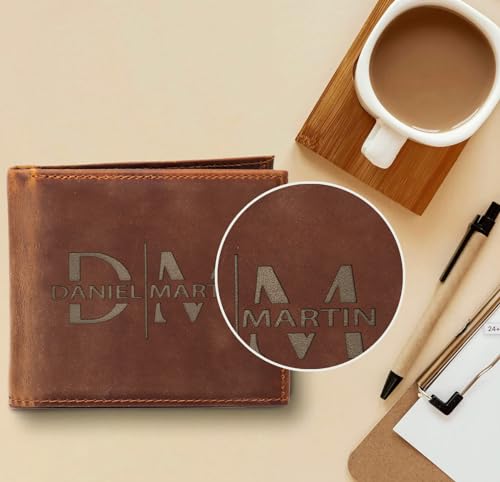 Personalized-Gifts-for-Men-Wallet-Custom-Leather-Wallets-for-Him-Boyfriend-Husband-Mens-Son-Engraved-Bifold-Men-Wallet-Billeteras-Men-Gift-for-Christmas-Birthday-Anniversary-Tan