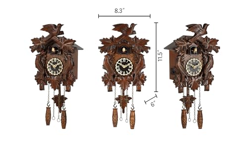 Kintrot KT816W Antique Cuckoo Clock Tranditional Handcrafted Black Forest Wooden Wall Clock thumb #2