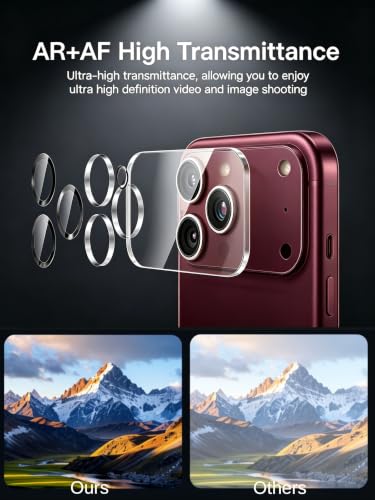 Tamoria for iPhone 18 Pro Max Camera Lens Protector Clear 9H Glass 3-Pack - image 4