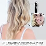 ForPro Professional Collection Premium Hand Mirror with Handle, 6.3" W x 9.6" L, Multi-Purpose Handheld Mirror with Distortion-Free Reflection, Black - Image 4