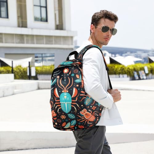 Sac à dos homard noir léger et ergonomique avec compartiment ordinateur - 6