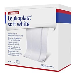 LEUKOPLAST Soft White 6 cm x 5 m, zwart, standaard