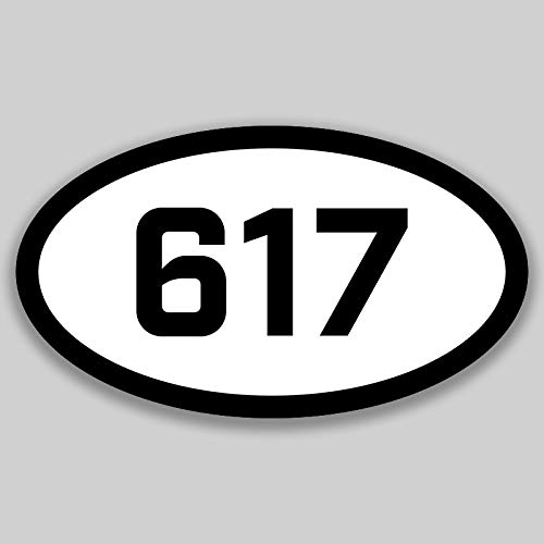 DHDM 617 Area Code Sticker Massachusetts Boston Belmont Brookline City Pride Love | 5-Inches by 3-Inches | Premium Quality Vinyl UV Resistant Laminate PD2183