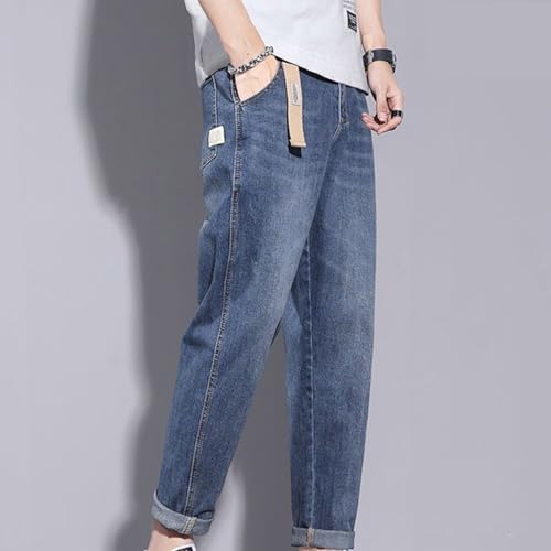 Bidobibo Slim Fit Jeans for Men Stretch Skinny Ripped Jeans Men Fashion Straight Leg Comfort Flex Waist Jeans Casual Pants2