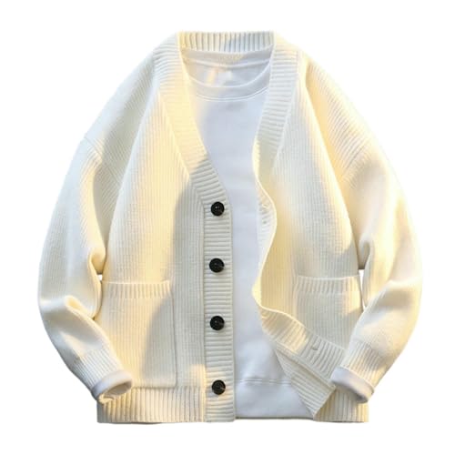 Cárdigan de punto con cuello en V para hombre ideal para looks de oficina