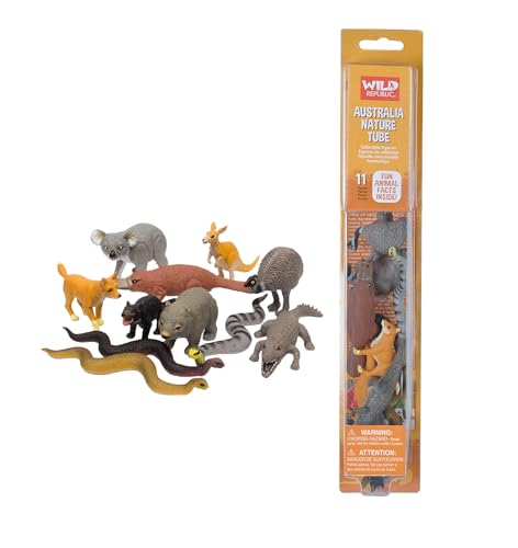 Wild Republic Australia Toy Figures, Kangaroo, Crocodile,...