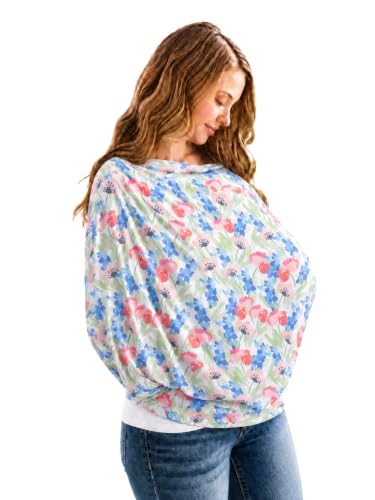 Copper Pearl Nursing Cover for Breastfeeding – Multi-Use Baby Car Seat Cover, Stroller Cover &amp; Breast Feeding Cover Up for Women, Stretchy Breathable High Quality Cover for Boy or Girl, Wren