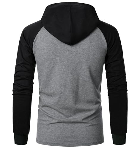 Men Long Sleeve Athletic Hoodie for Men Lightweight Cotton Casual Sport Pullover Hooded Sweatshirt T-shirt3