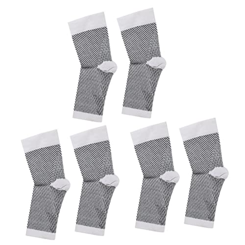 DOITOOL 3 Pares De Meias Respiráveis ​​De Uso Branco Protetores De Arco De Aquiles Para Esportes E P