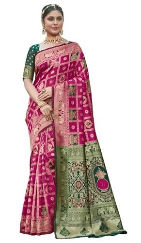 Sari en soie Banarasi traditionnel pour un mariage ou une fête élégante