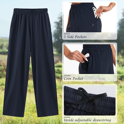 HOdo 32"/34"/36" Inseam Womens Tall Yoga Sweatpants Quick Dry Long Joggers Lounge Yoga Pants with Pockets4