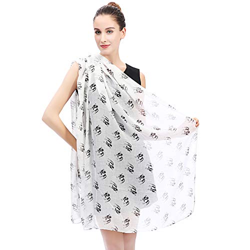 Lina & Lily English Bulldog Dog Print Women's Scarf Shawl Wrap Lightweight4