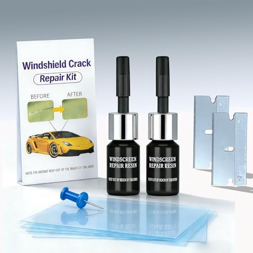 Windshield Repair Kit, Durable Glass Repair Resin for Car Windows...