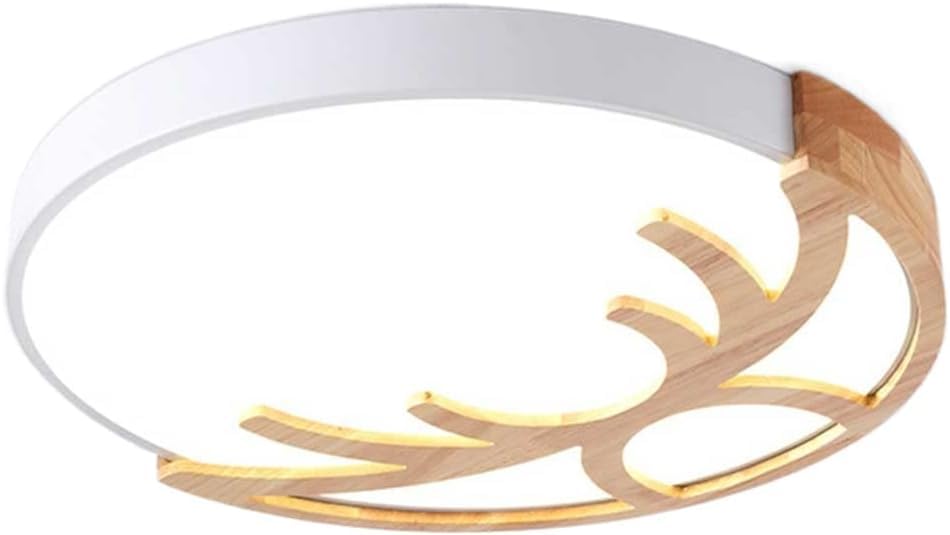 Lustre plafonnier LED rond au design de cornes de cerf minimaliste pour salon