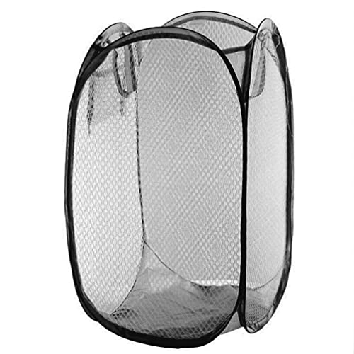 Alipis Collapsible Laundry Basket -up Hamper for Dorms Camping Mesh Laundry Clothes Hamper Side Pockets Handles