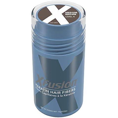 XFusion Keratin Hair Fibers - Medium Brown (15G) Cover