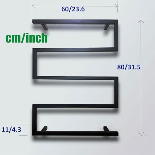 Toallero de acero inoxidable con cableado y diseño moderno minimalista 8