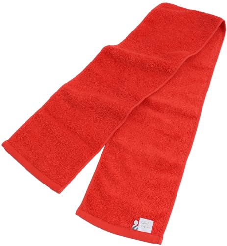本多タオル 今治タオル マフラータオル 吸水力6倍 肌にやさしい ふんわり ボリューミー 推し活 応援 グッズ レッド 15×110cm カラフルオーガニック