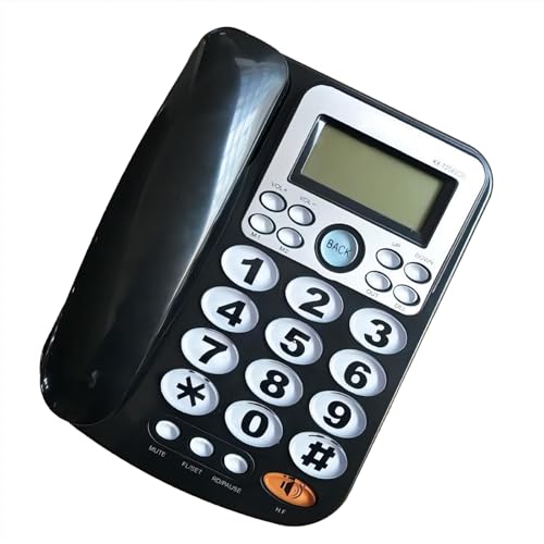 Téléphone fixe filaire anti-coupure avec écran LCD et grand volume