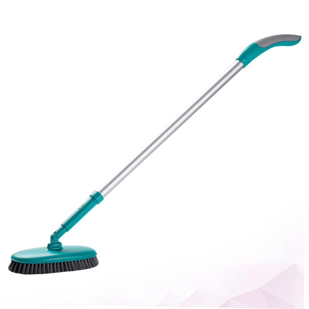 Cepillo de Fregar Color Verde Mango Largo y Cerdas Suaves Herramienta Extensible Fácil de Usar para Limpieza de Pisos y Azulejos