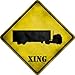 Semi Truck Xing Novelty Metal Crossing Sign CX-129