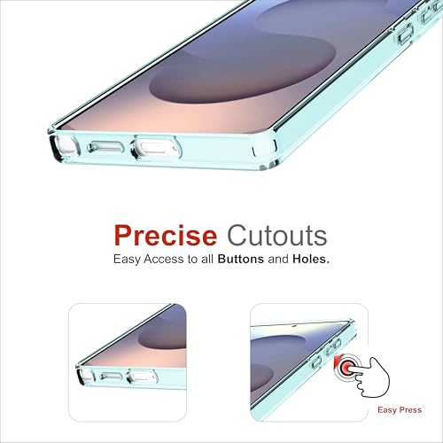 Image of TPU+PC Case for Samsung Galaxy S25 Ultra, [Anti-Yellowing Technology] [Military Grade Drop Protection] Shockproof Case Slim Hybrid Phone Case for Samsung Galaxy S25 Ultra 5G - Crystal Aqua Blue
