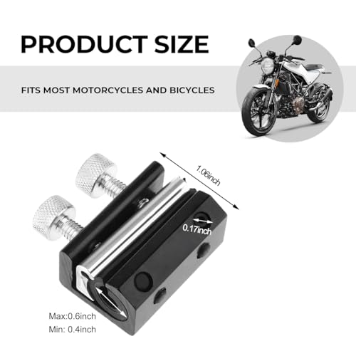 Image of Cable Lubricator, Aluminum Portable Wire Lubricant Tool Brake Cable Luber, Dual Throttle Clutch Line Oiler for Bike Scooter Motorcycle ATV Dirt-Bike, Car Accessories (Black & Silver)
