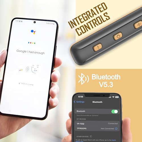 Image of TP Troops Bluetooth Wireless in Ear Earphones with Above 20 Hours Playback, 10mm Dynamic Driver, Gaming Mode, High Bass, IPX4 Water and Sweat Resistant, Type C Fast Charging (Gold)