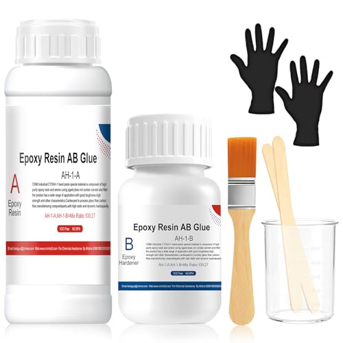 Kit de Reparación de Fibra de Carbono, Resina Epoxi Fibra Carbono, Kit Fibra de Vidrio y Resina, Indicado para Refuerzo y Reparación de Automóviles, Motos, Barcos, Paddleboards, Bicicletas, Etc